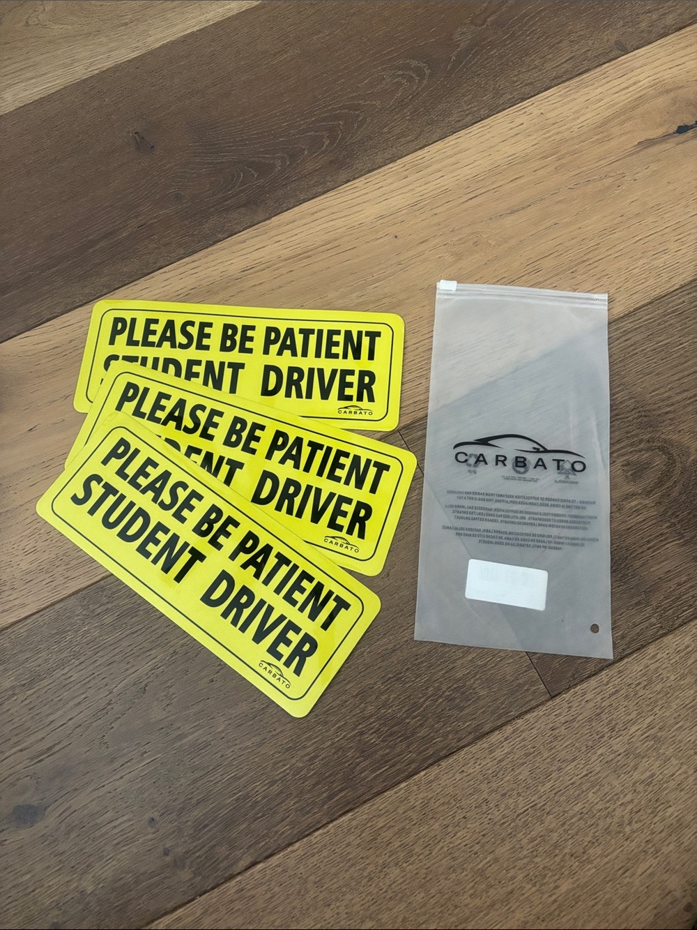3 MAGNETIC PLEASE BE SAFE STUDENT DRIVER SIGNS FOR CAR NWT